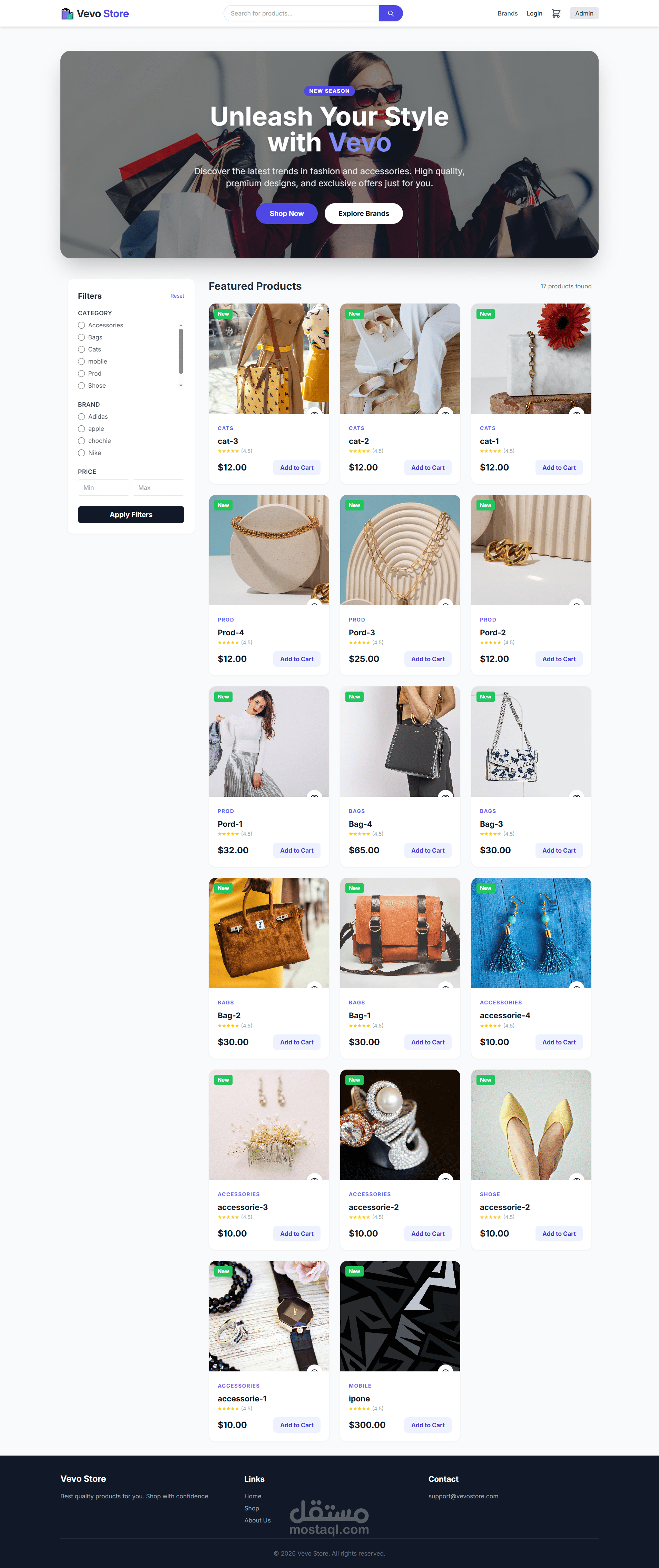 Vevo Store – PHP Native E-Commerce Platform