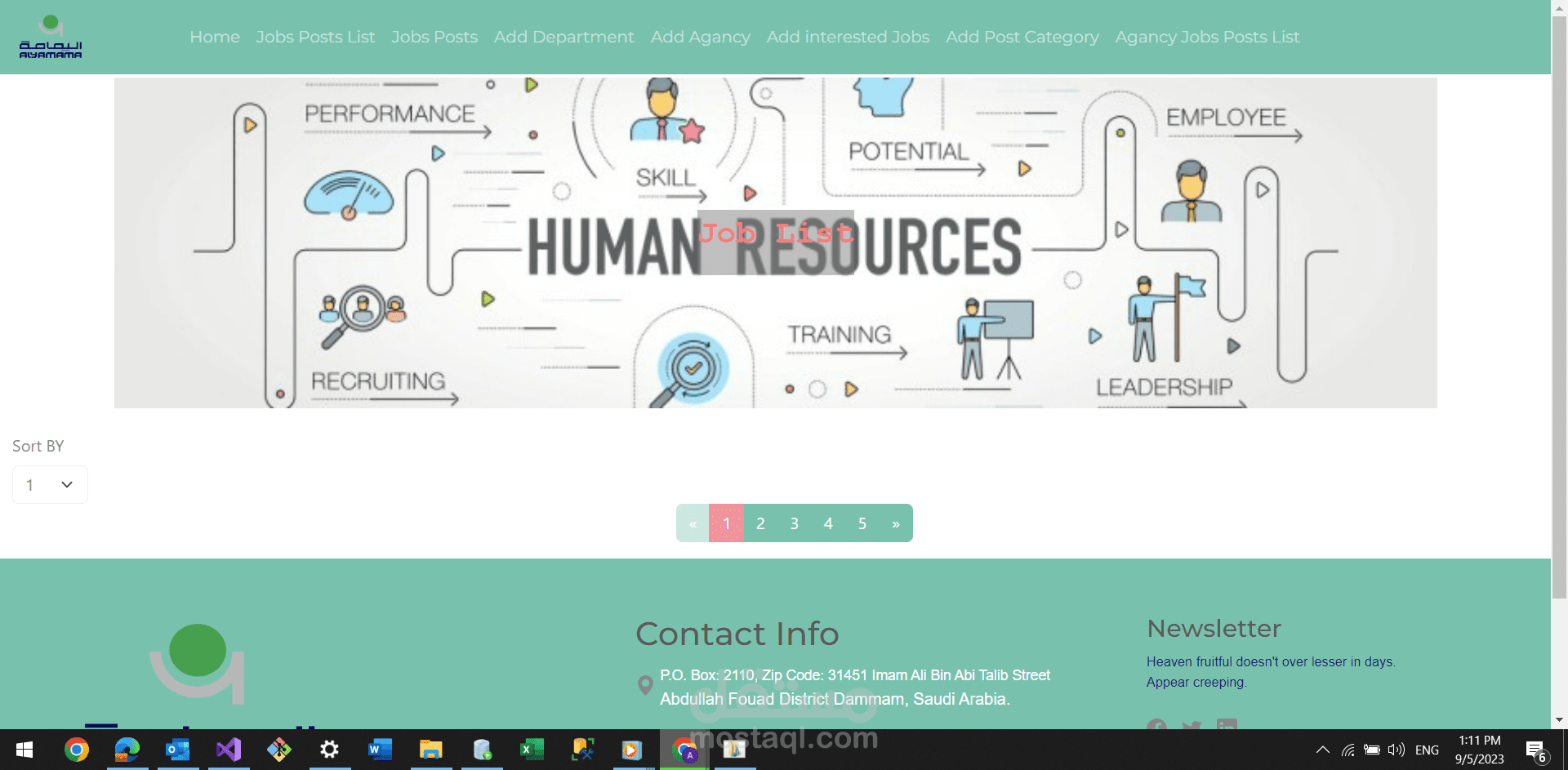 Admin module for ymama company