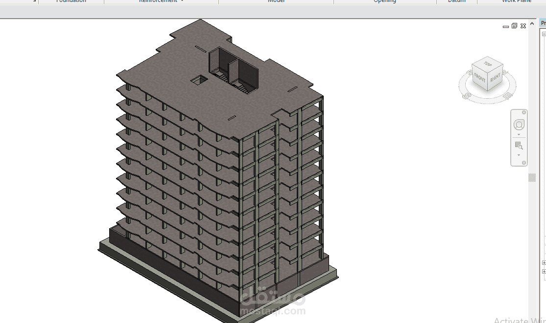 مشروع لمبني ١١ دور علي برنامج ال Revit