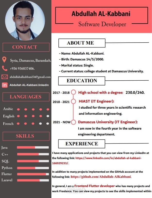 Create a professional CV