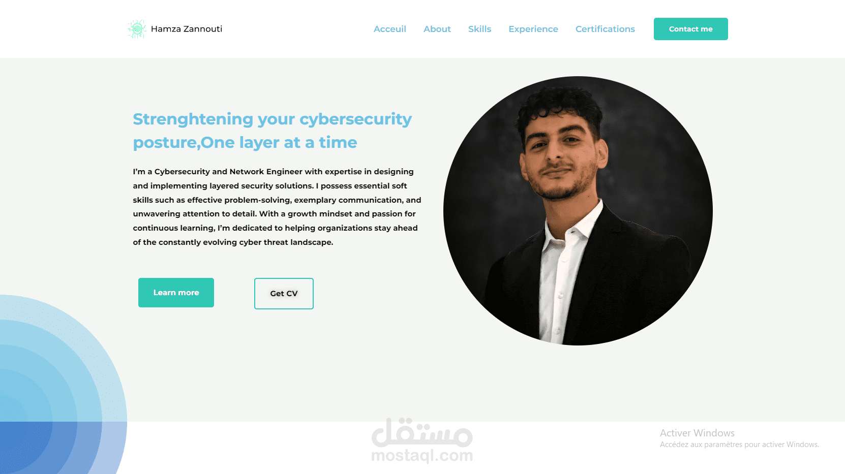 الموقع الشخصي: عرض رقمي شخصي للعميل