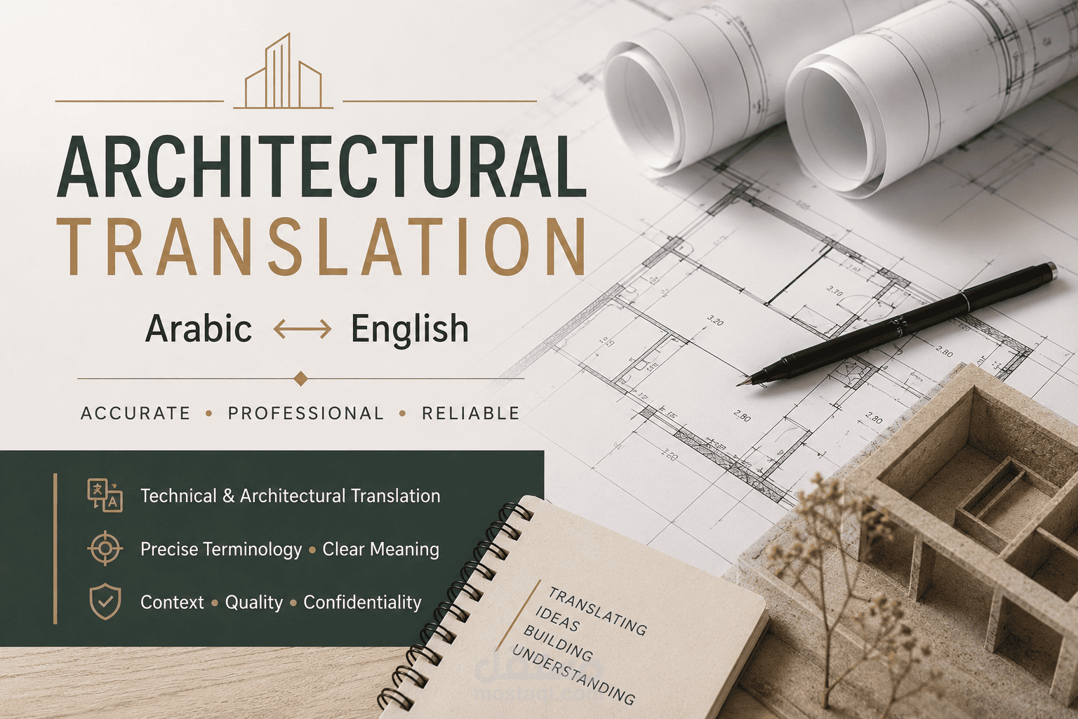 ترجمة معمارية احترافية – وصف مشروع معماري