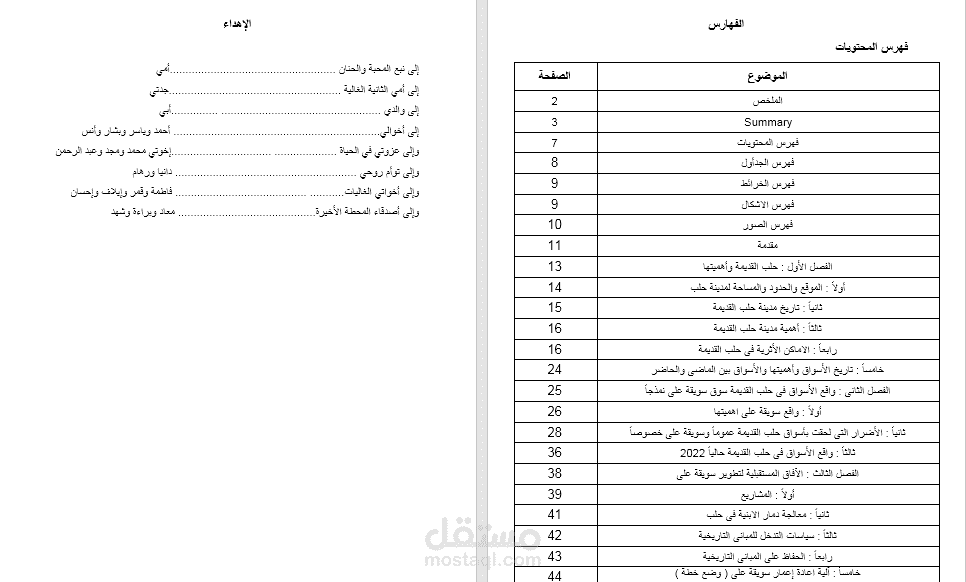 اعداد رسالة تخرج لطالبة بكلية الاداب قسم الجغرافيا