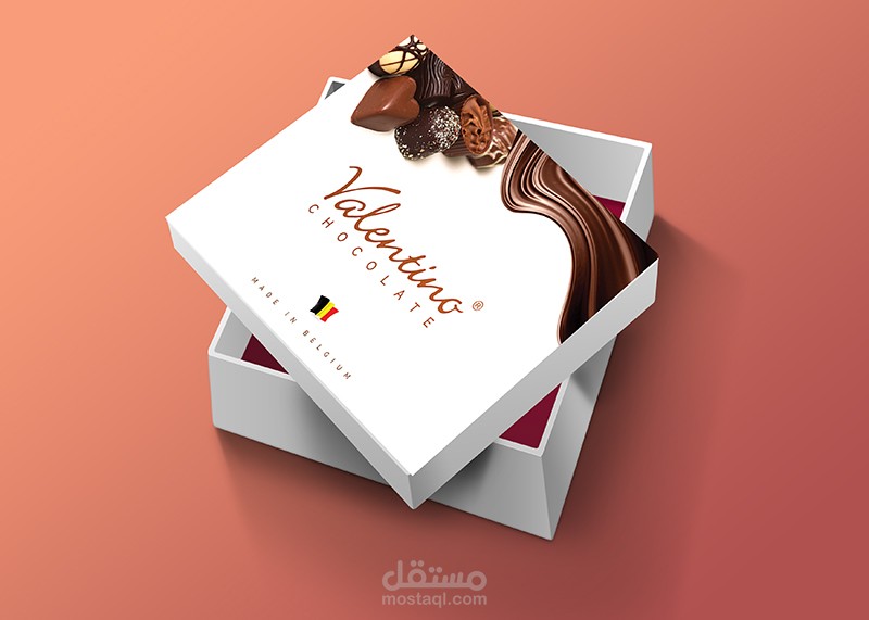 تصميم صندوق شوكولاتة فالنتينو