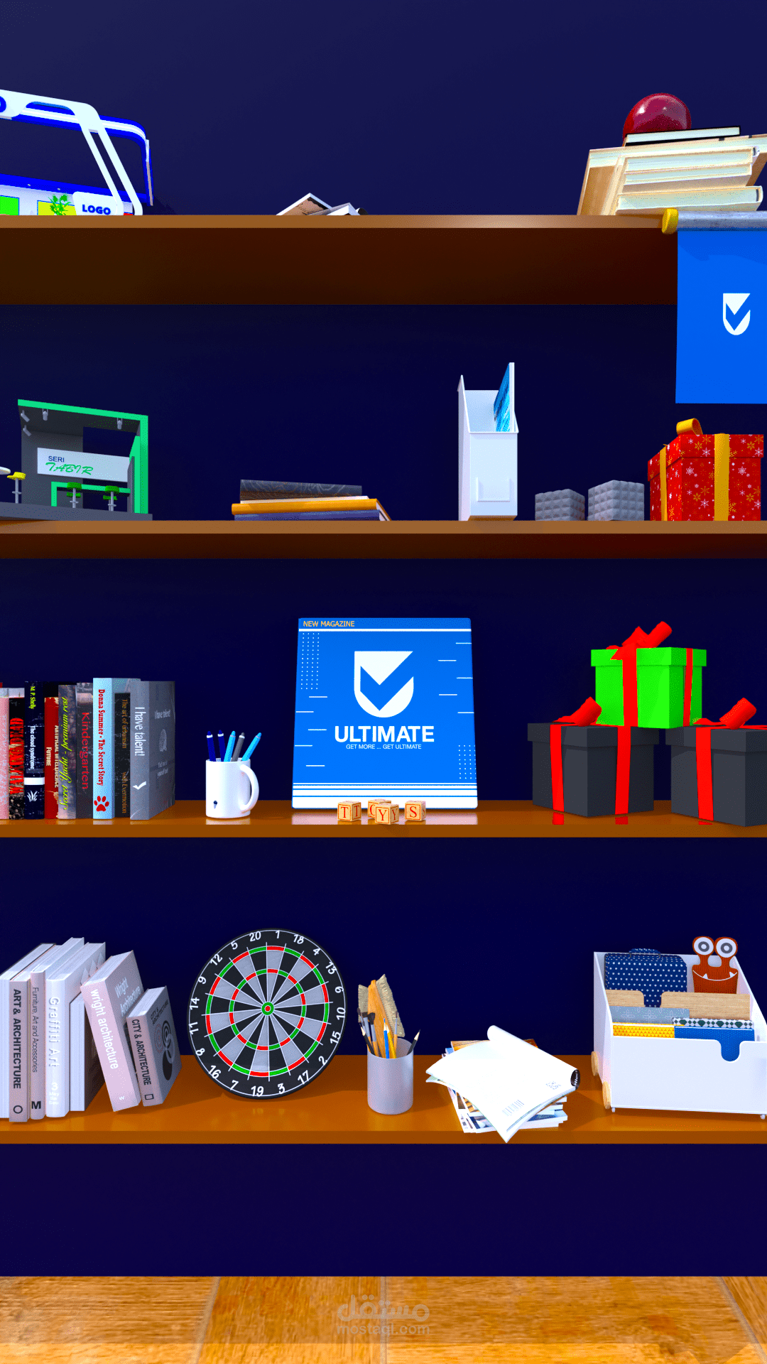 3d موشن جرافيك للهوية البصرية – Ultimate Company