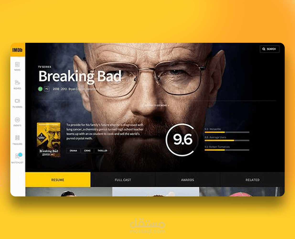 اعادة تصميم و عصرنة موقع idmb للأفلام