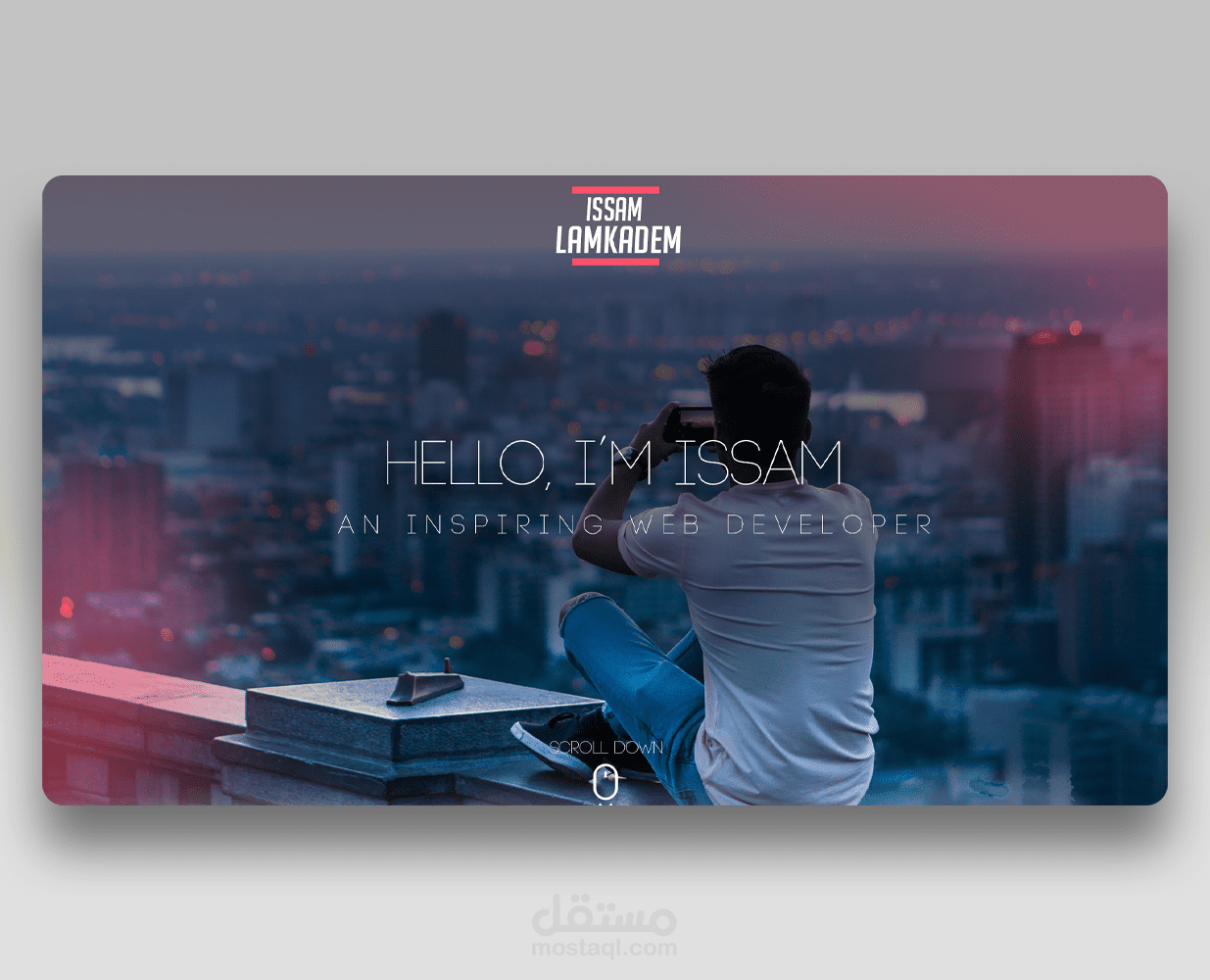 تصميم و برمجة صفحة شخصية  Portfolio - HTML/CSS