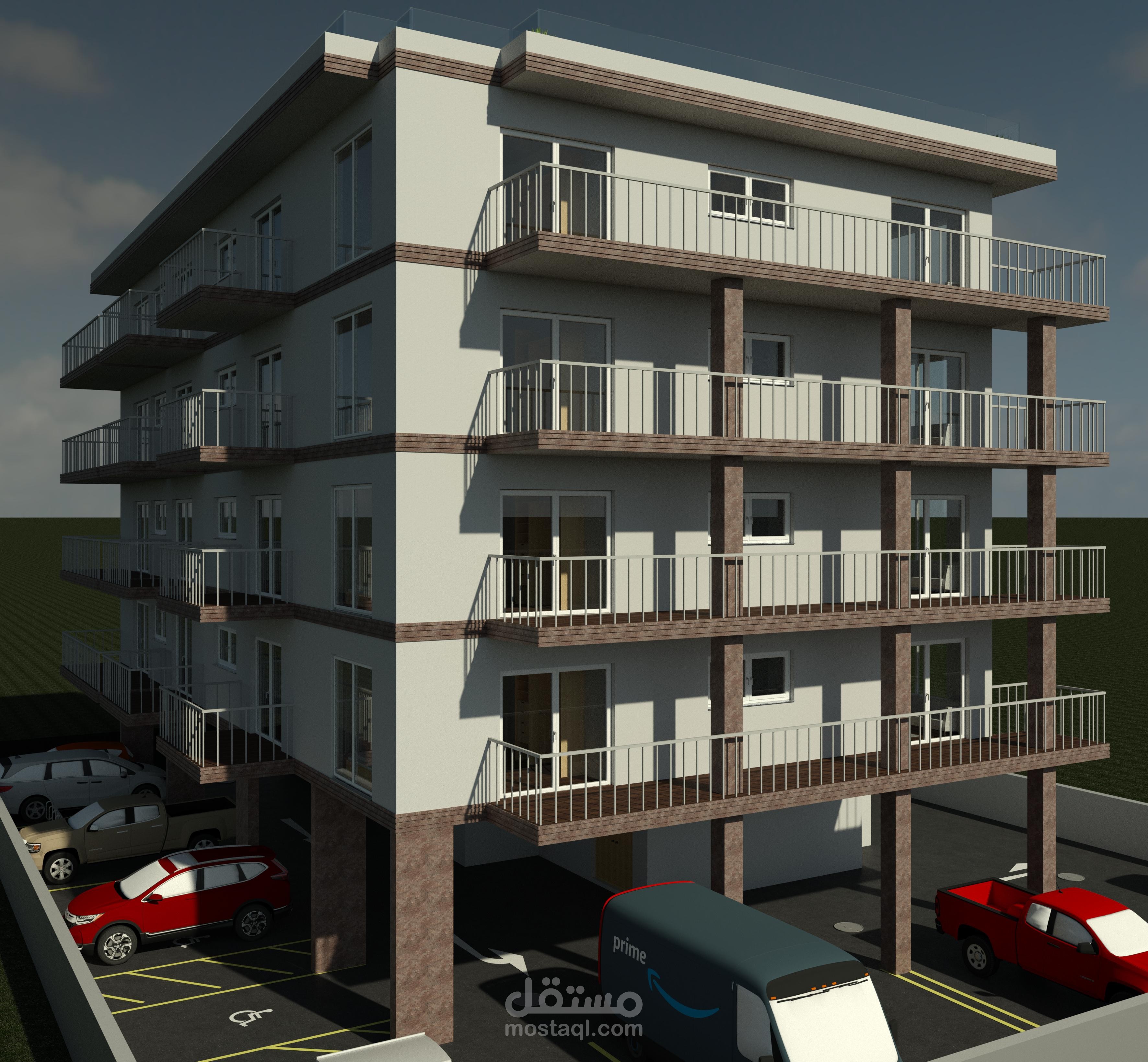 Liwan Building BIM Design using Revit