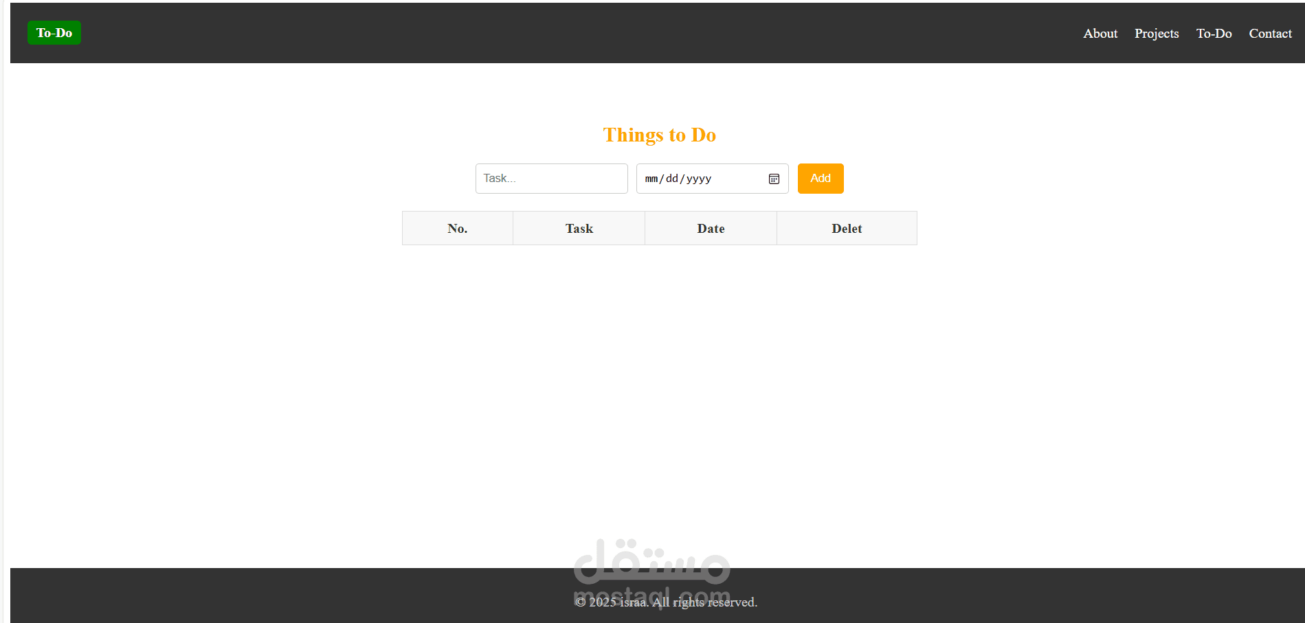 تطبيق قائمة المهام | To-Do List App