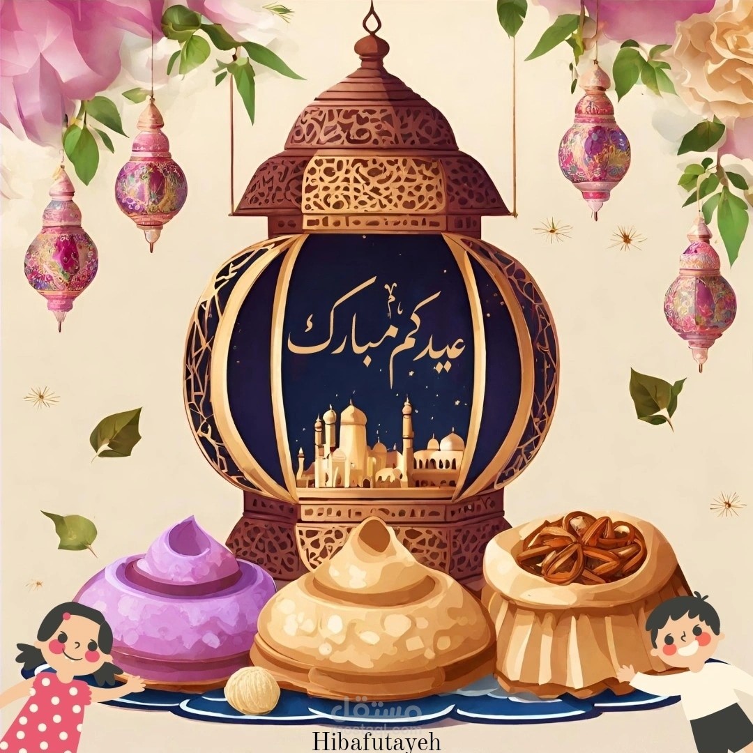 تصميم معايدة عيد الفطر