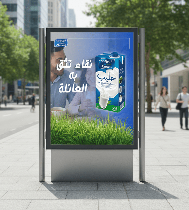 تصميم اعلان لحليب المراعي