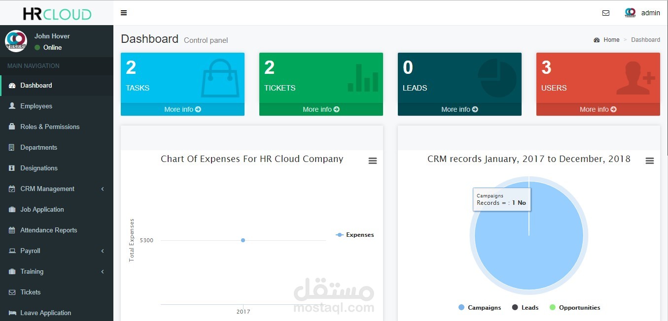 نظام ادارة موارد بشرية الكتروني HRM بلغة PHP