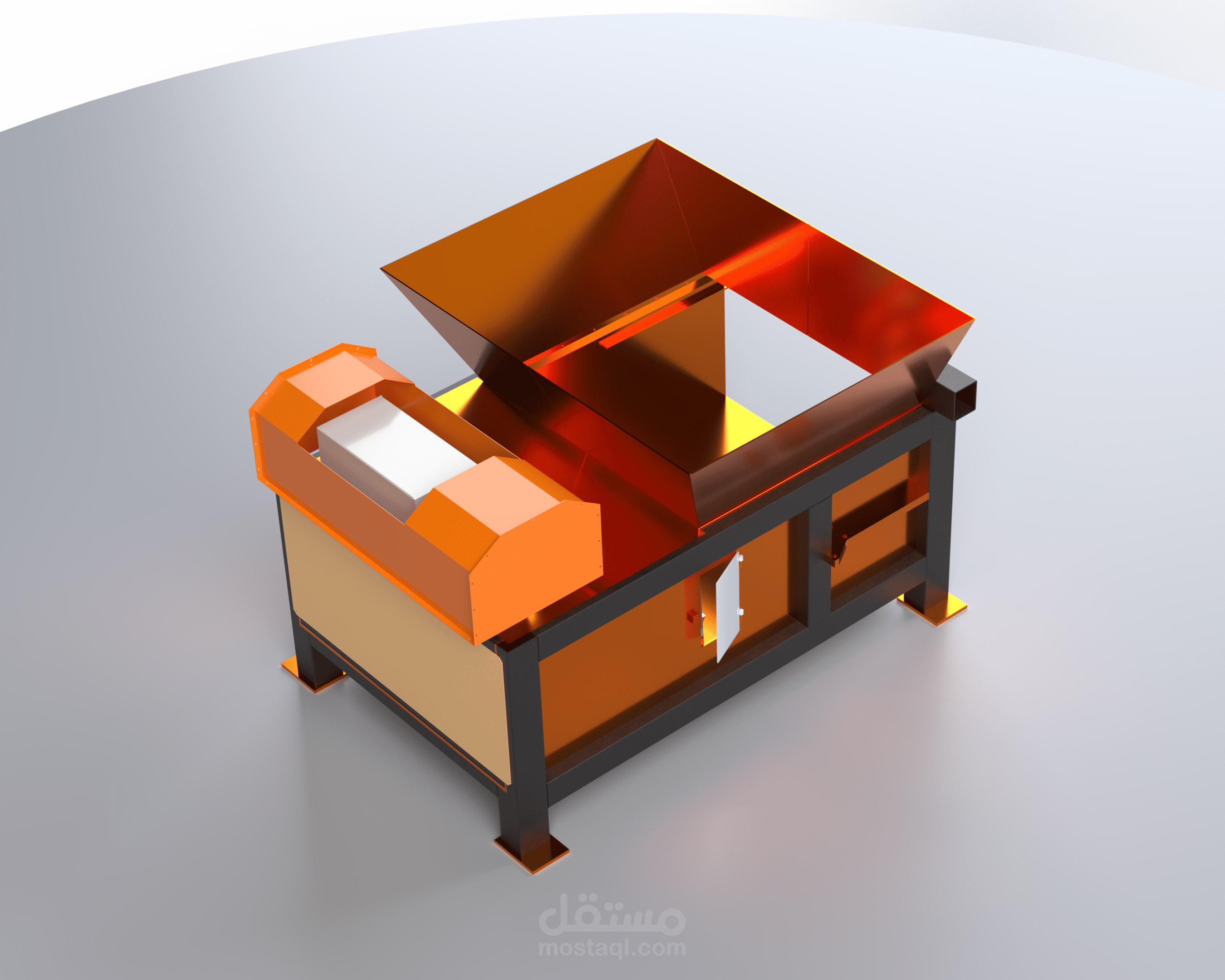 تصميم مكبس نفايات