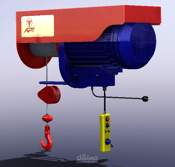 تصميم Hoist على برنامج Solidwork
