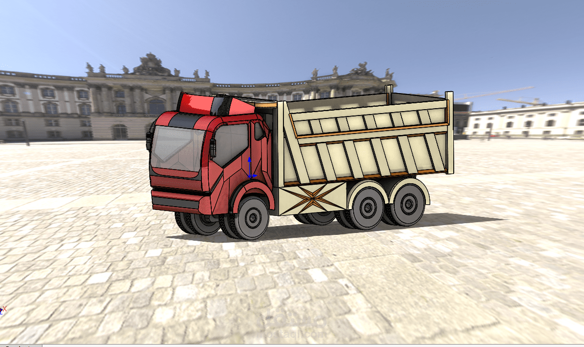 Design trailer for dump truck