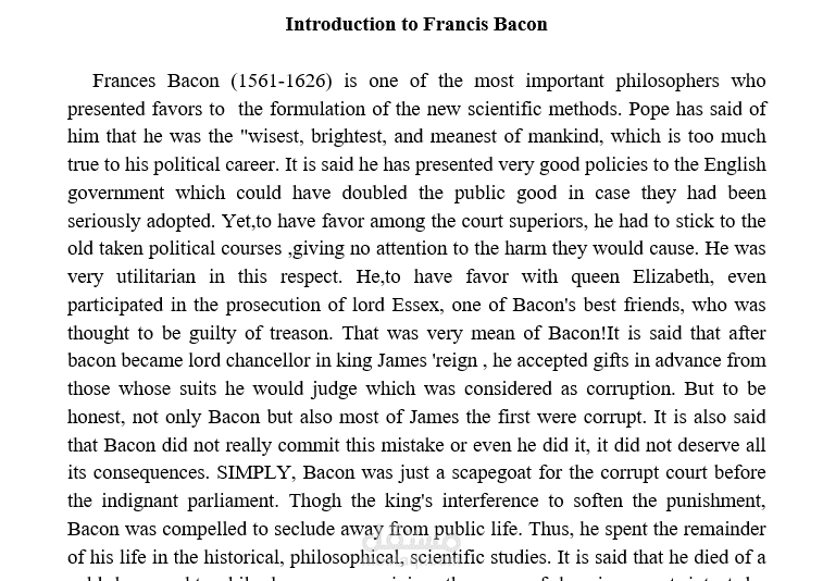 مقدمة عن فرانسيس بيكون.