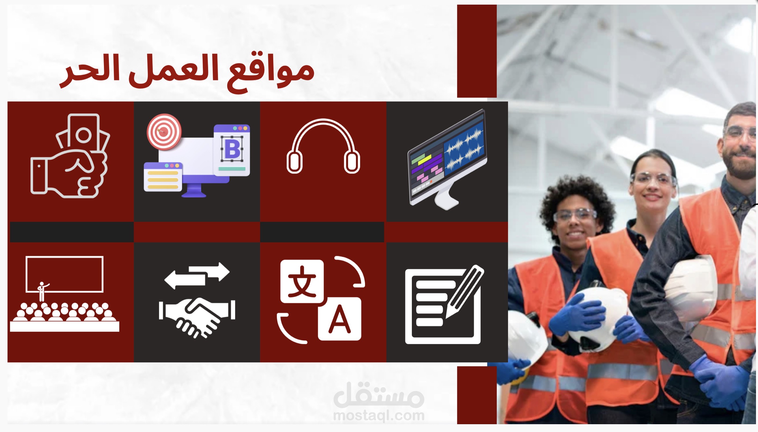 عمل تصاميم وعروض تقديمية