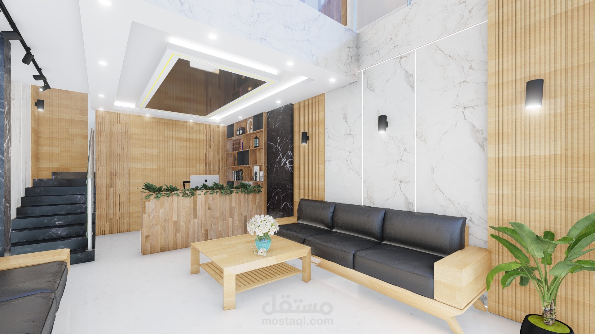 تصميم داخلي لمكتب عقاري