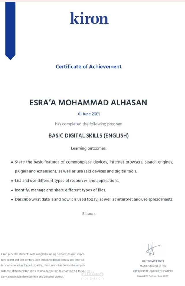 خدمة العملاء وادخال بيانات