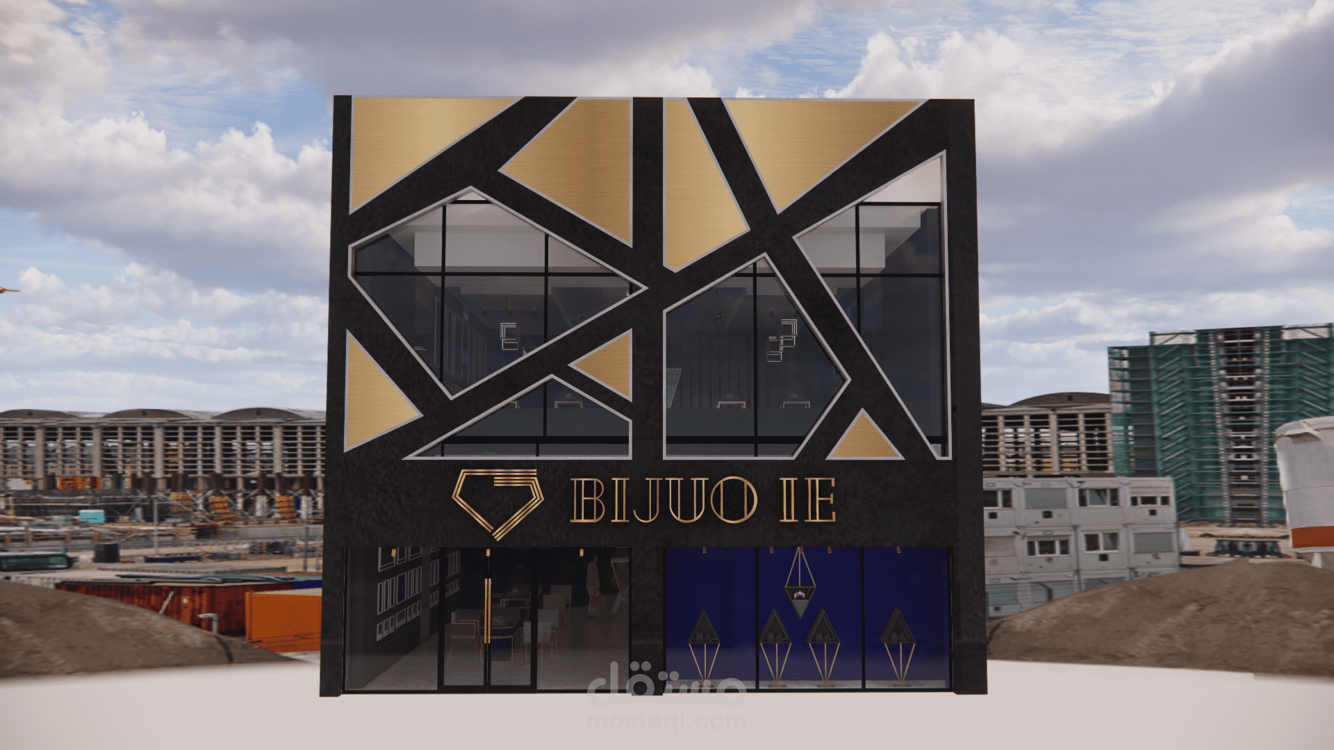 تصميم محل تجاري مجوهرات