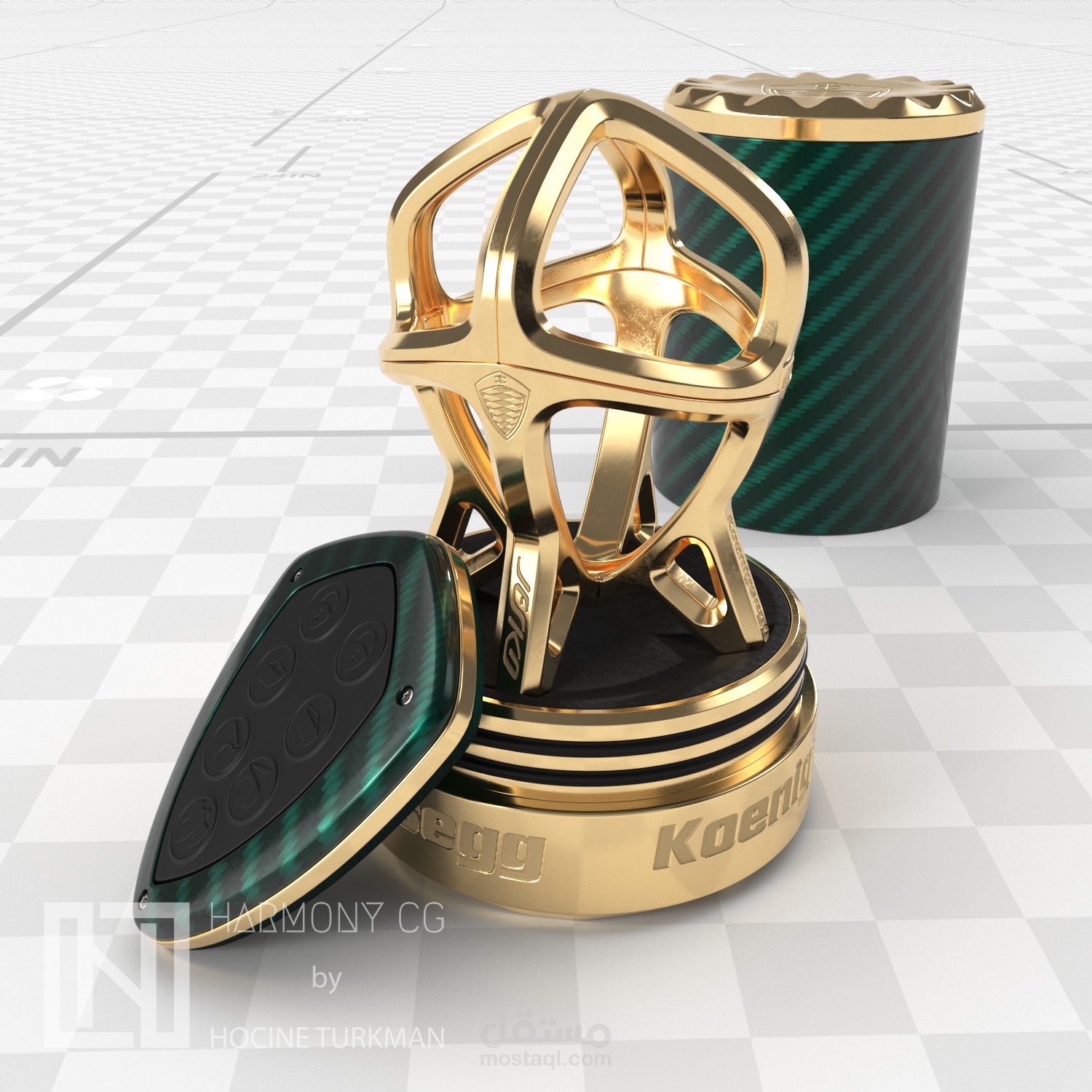 موديل ثلاثي الابعاد - لمفتاح خاص بسيارة Koenigsegg Jesko