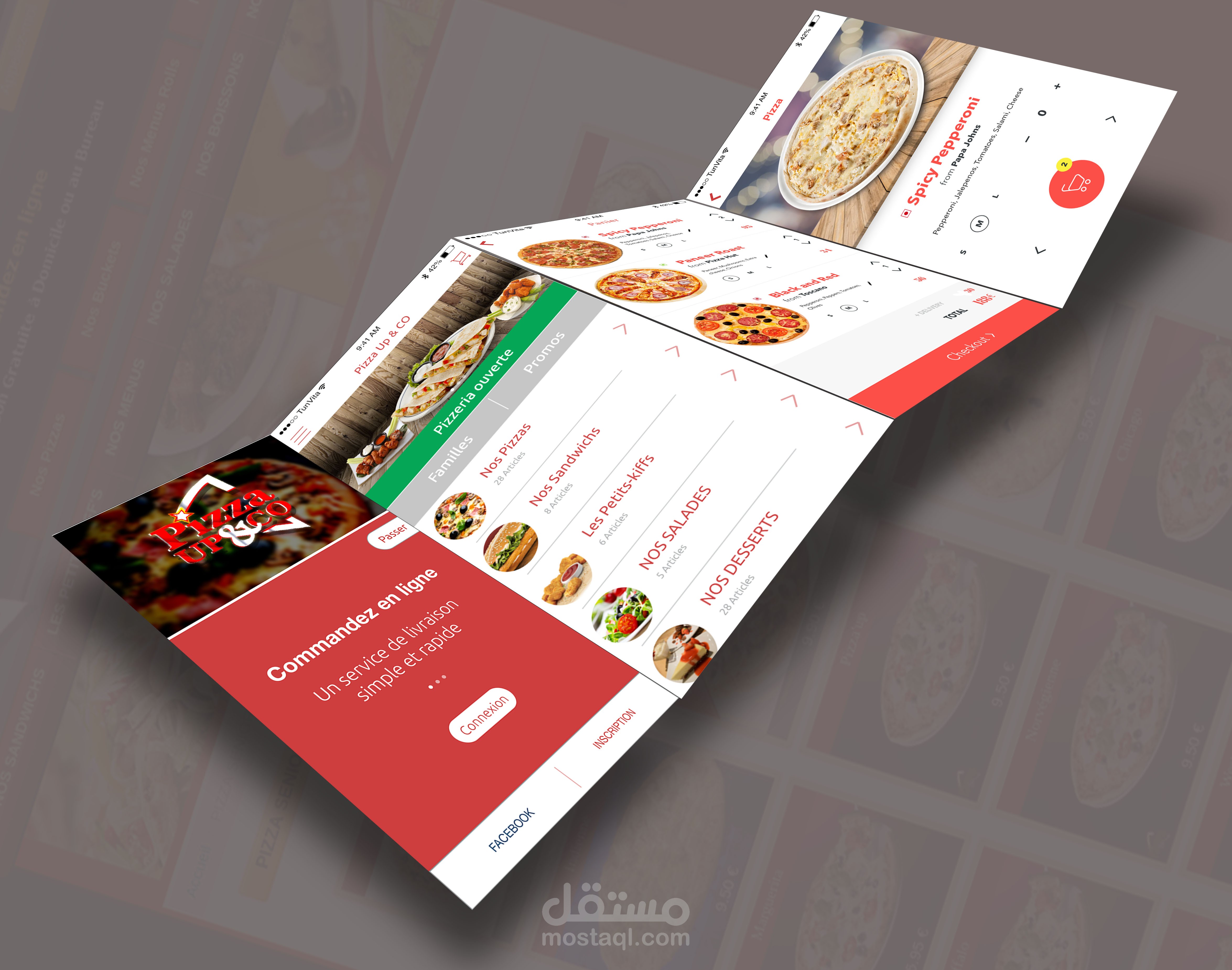 تطبيق لمحل لبيع البيتزا بمرسيليا