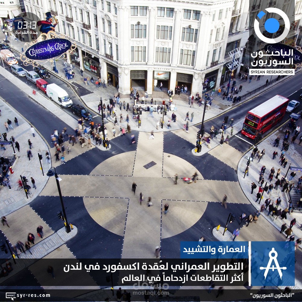 تطوير عقدة اكسفورد في لندن، أكثر التقاطعات ازدحاماً في العالم.