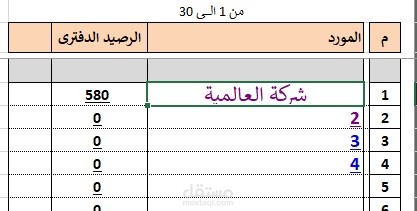 حسابات الموردين