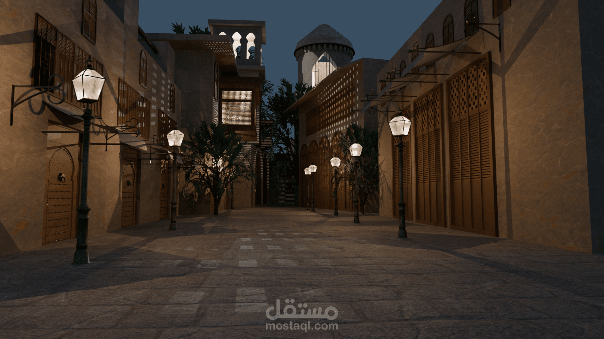إحياء الطراز المعماري العربي في بيئة ثلاثية الأبعاد