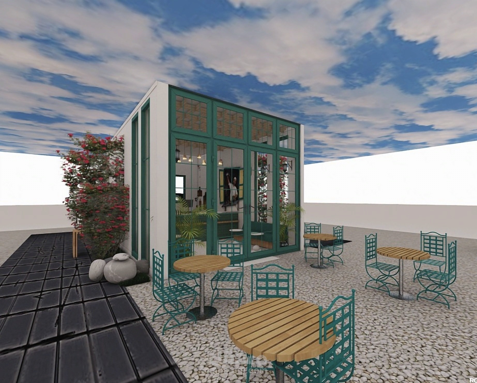 تصميم 3d لقهوه درايف ثرو