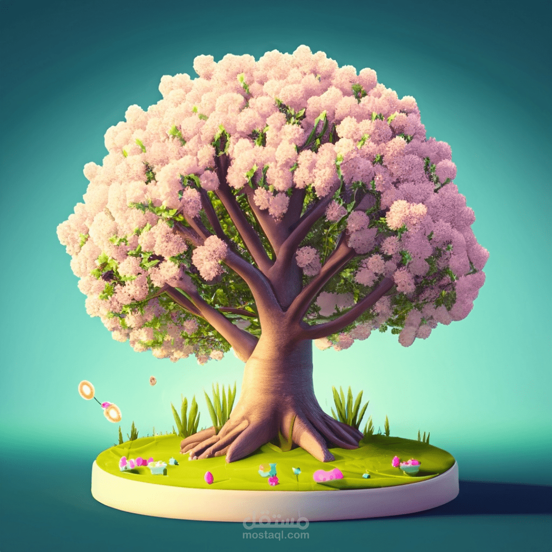 tree in spring using AI