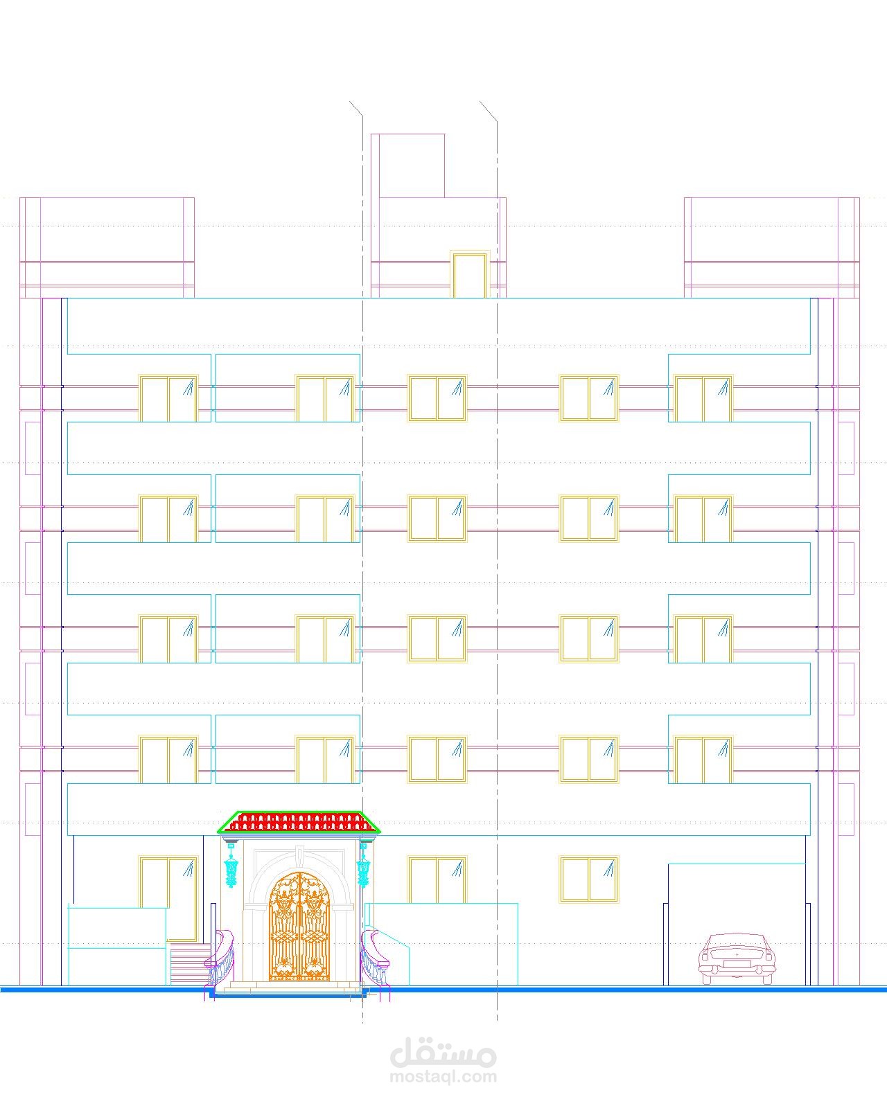 مشروع تصميم وتنفيذ عمارة سكنية