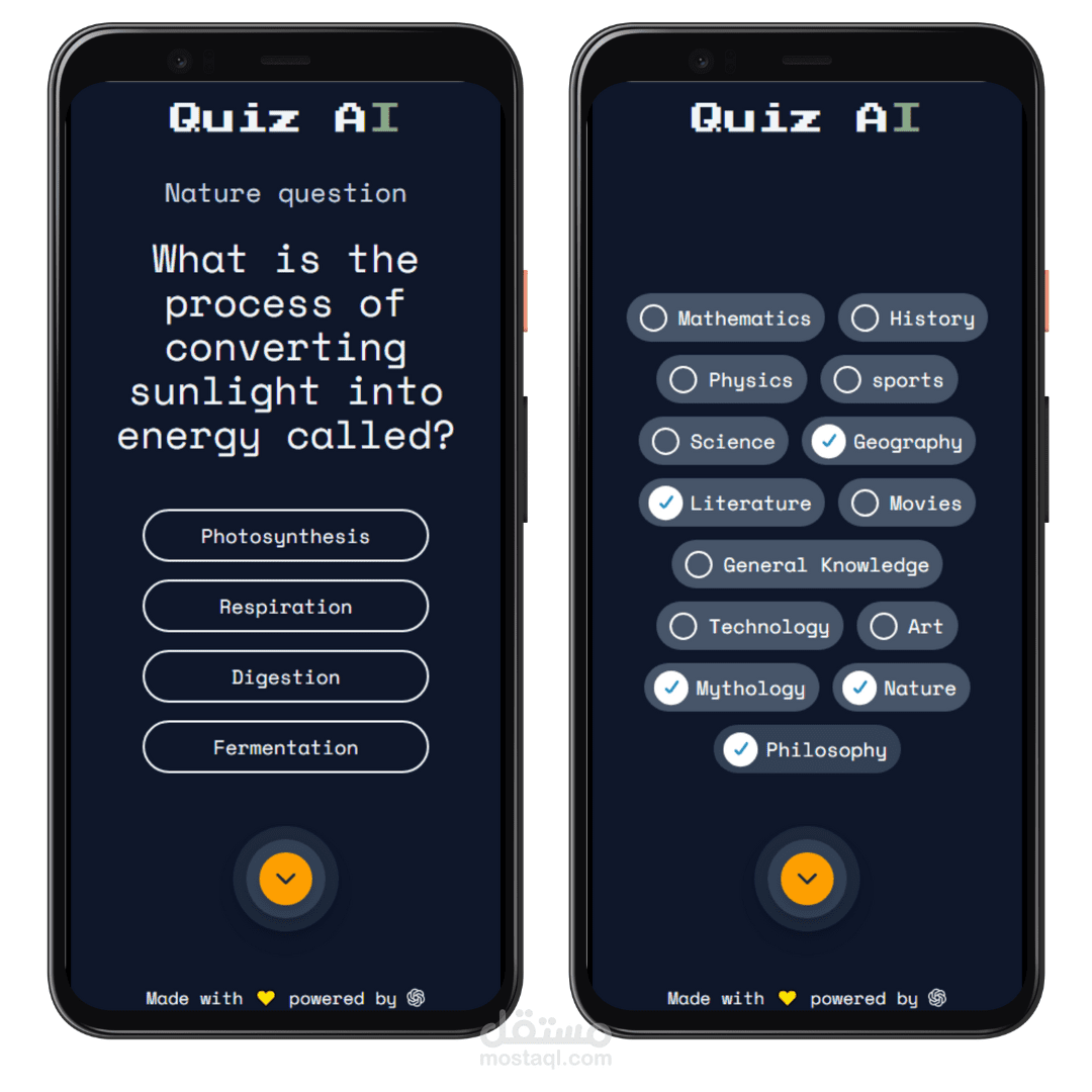 Quiz AI Questions by OpenAI API