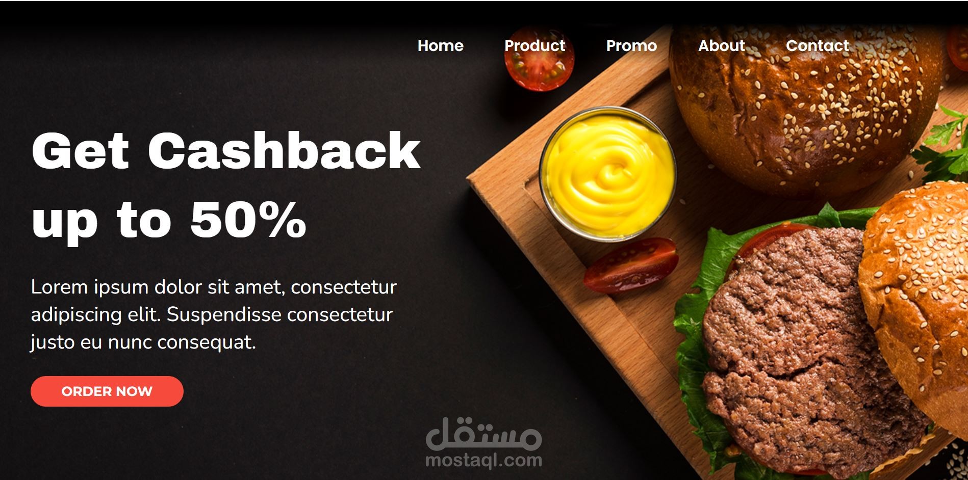 Burger Shop landing page