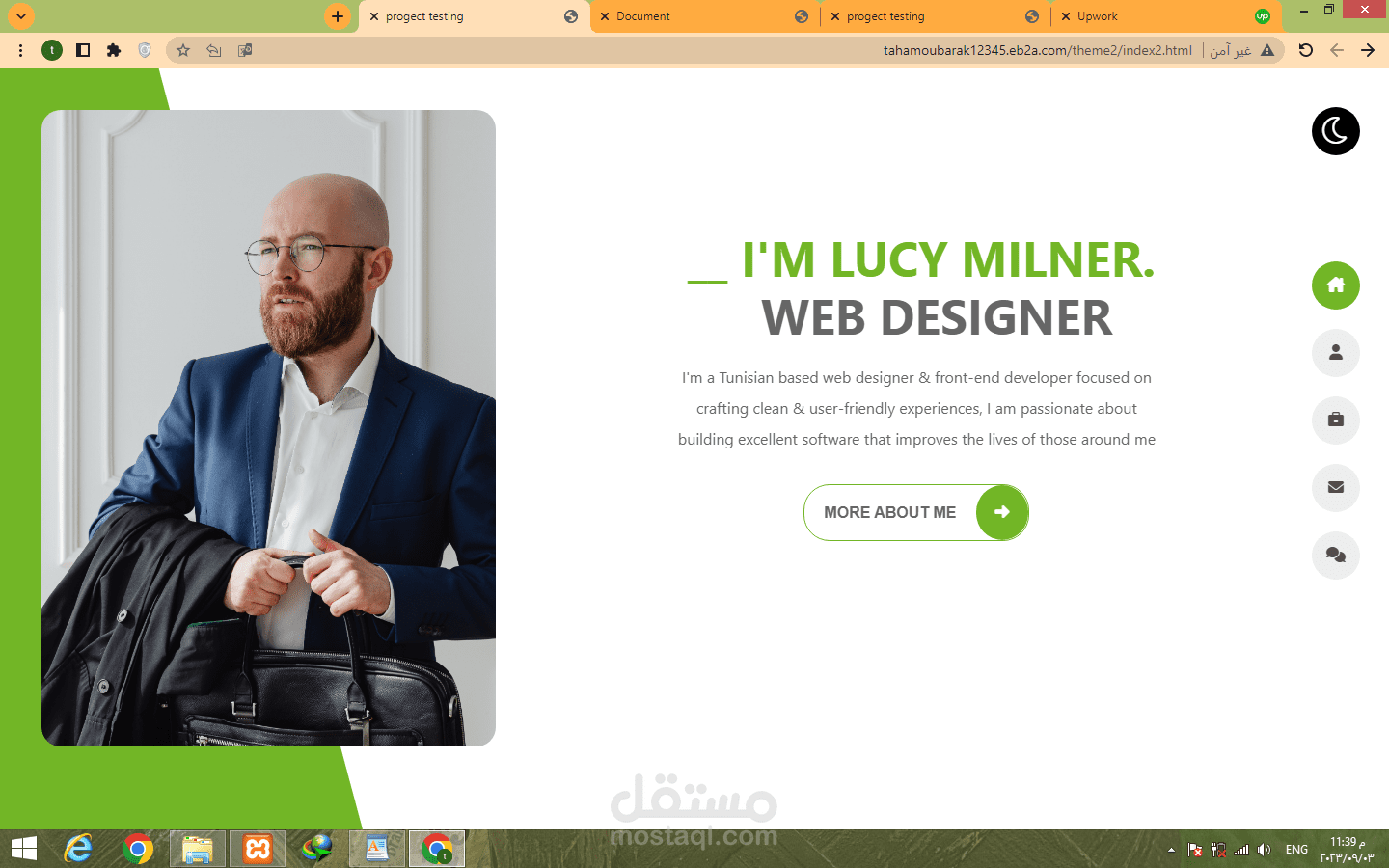 html css3 portfolio theme