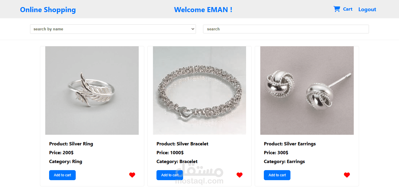 Jewelry Products Website | Built with HTML, CSS & JavaScript