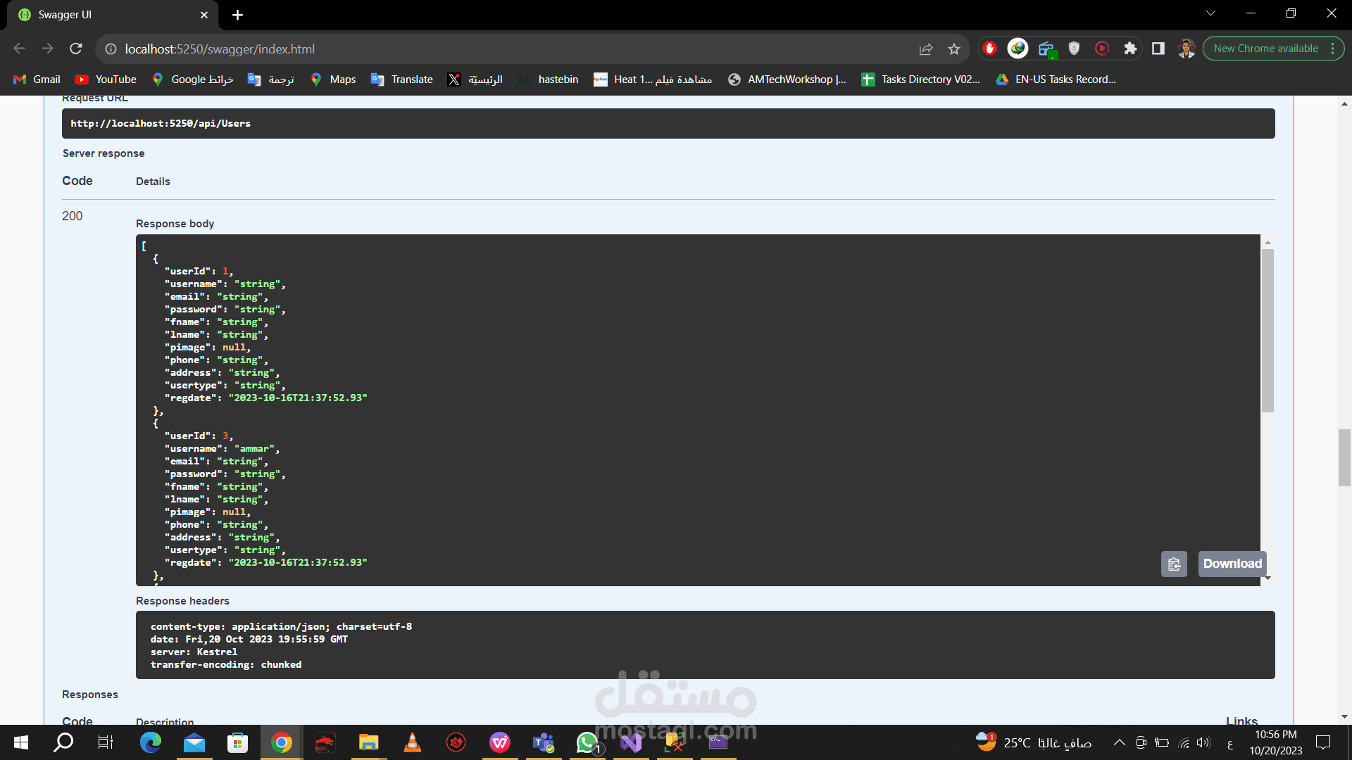 Api with Database