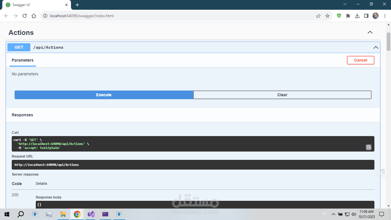 wep app with .net asp api