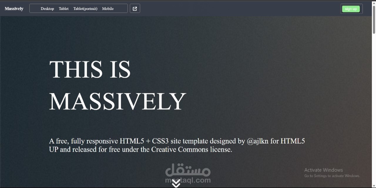 Website story template