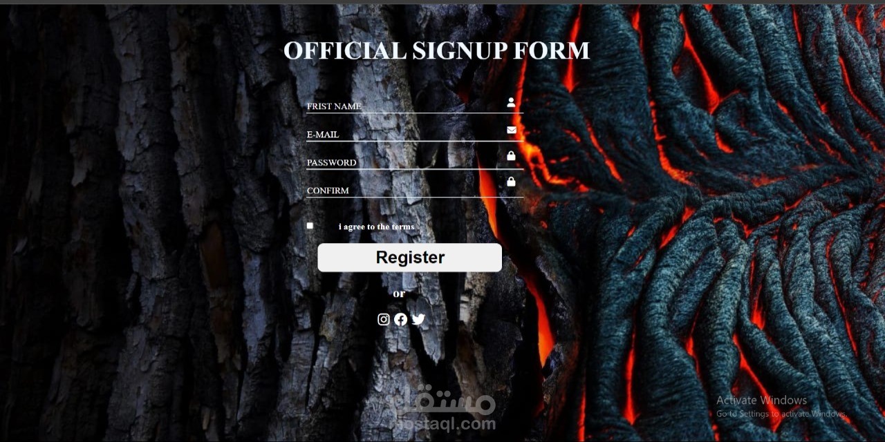 Form for website