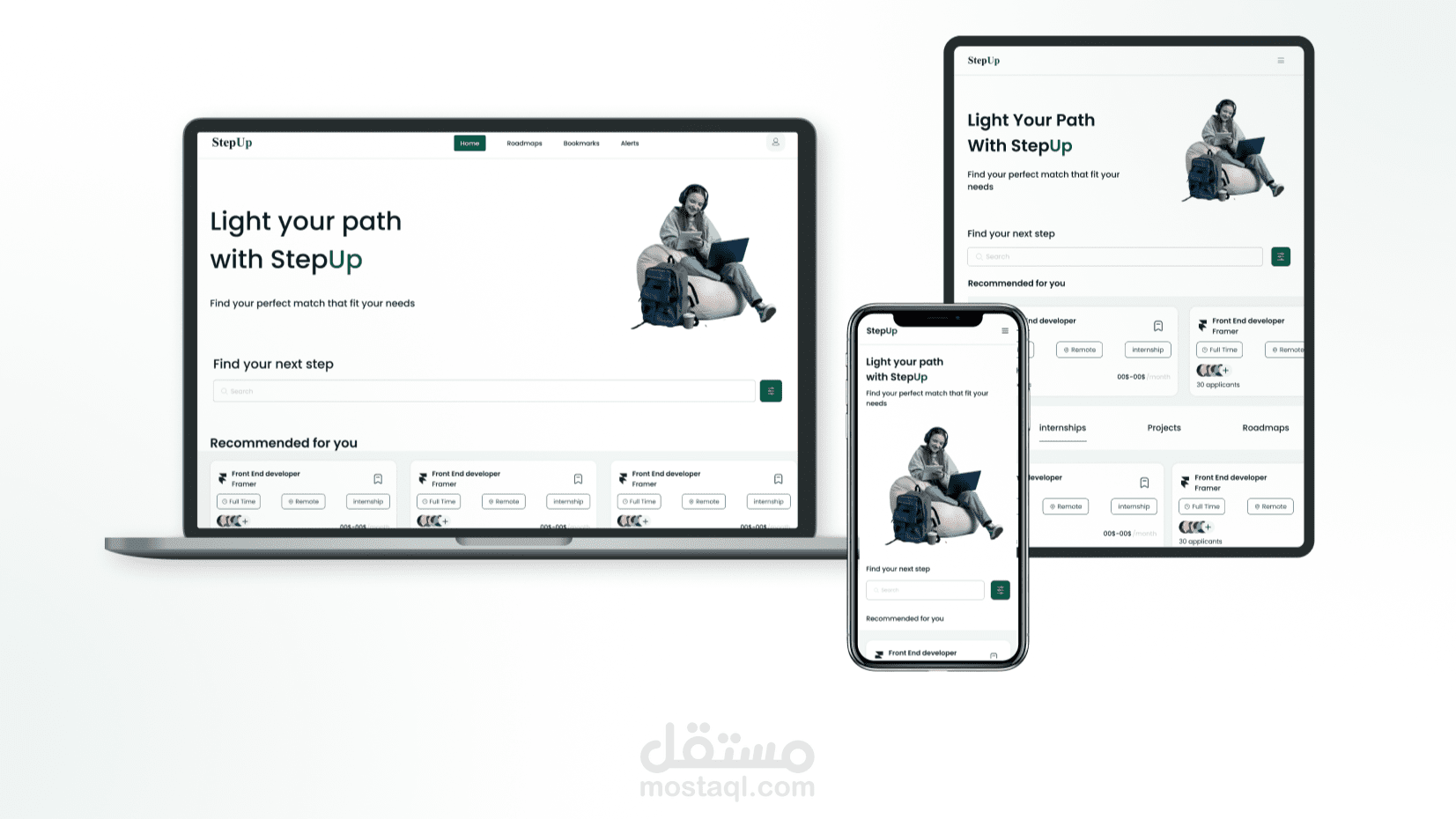 Responsive web design (internship platform)