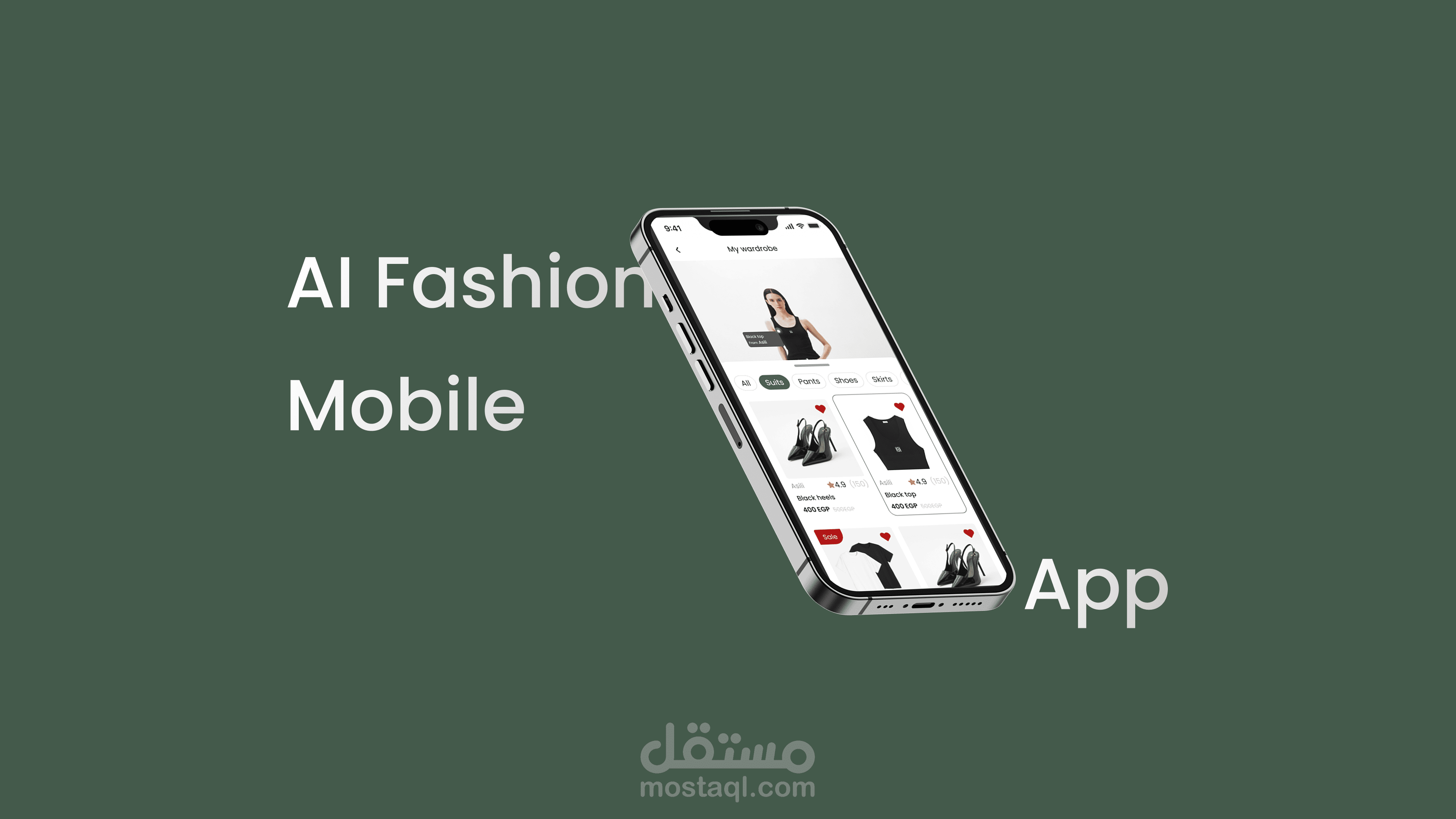 Mobile app design (AI Fashion app)