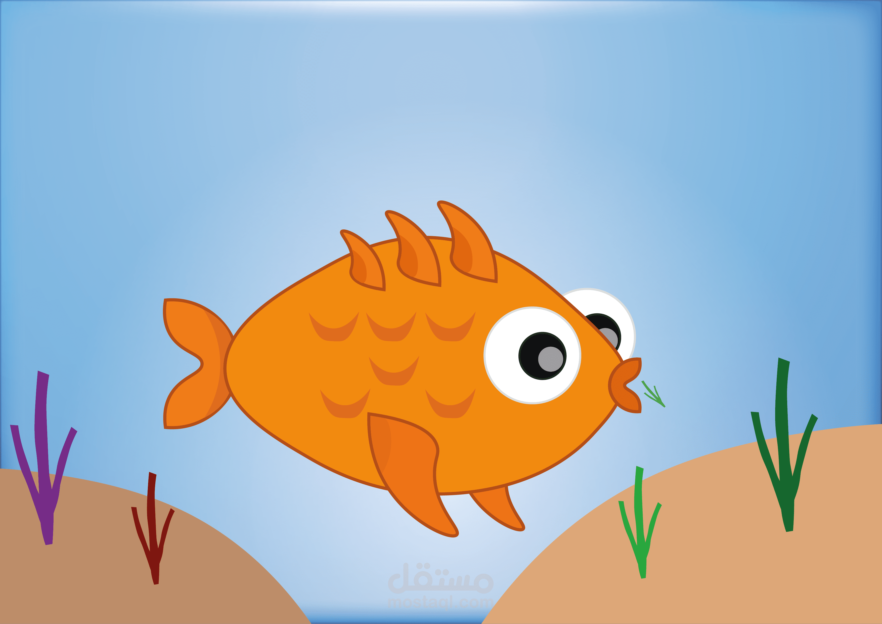 سمكة تأكل الطحالب والمرجان وتسبح بالمحيط