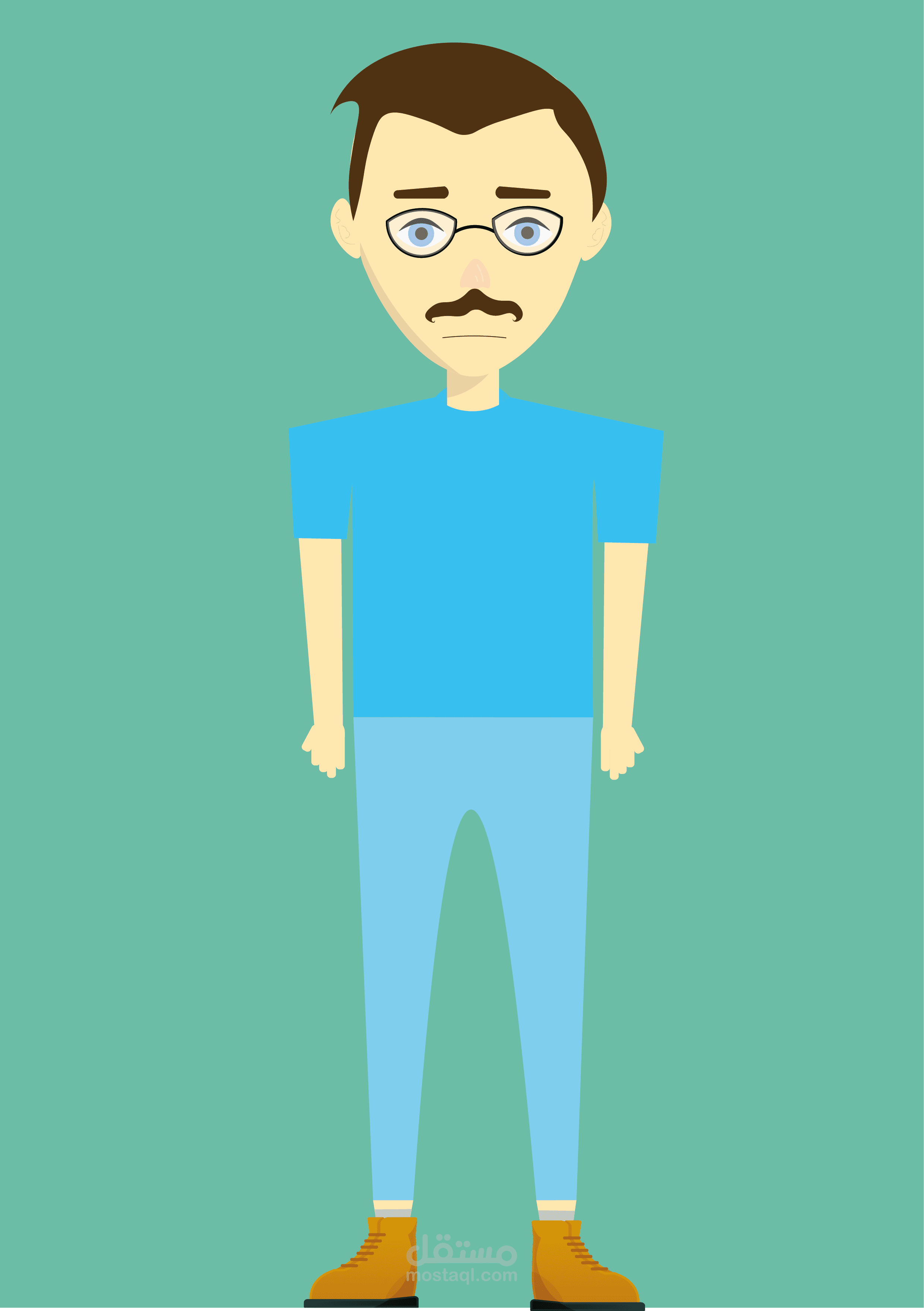 New Man رجل بشارب