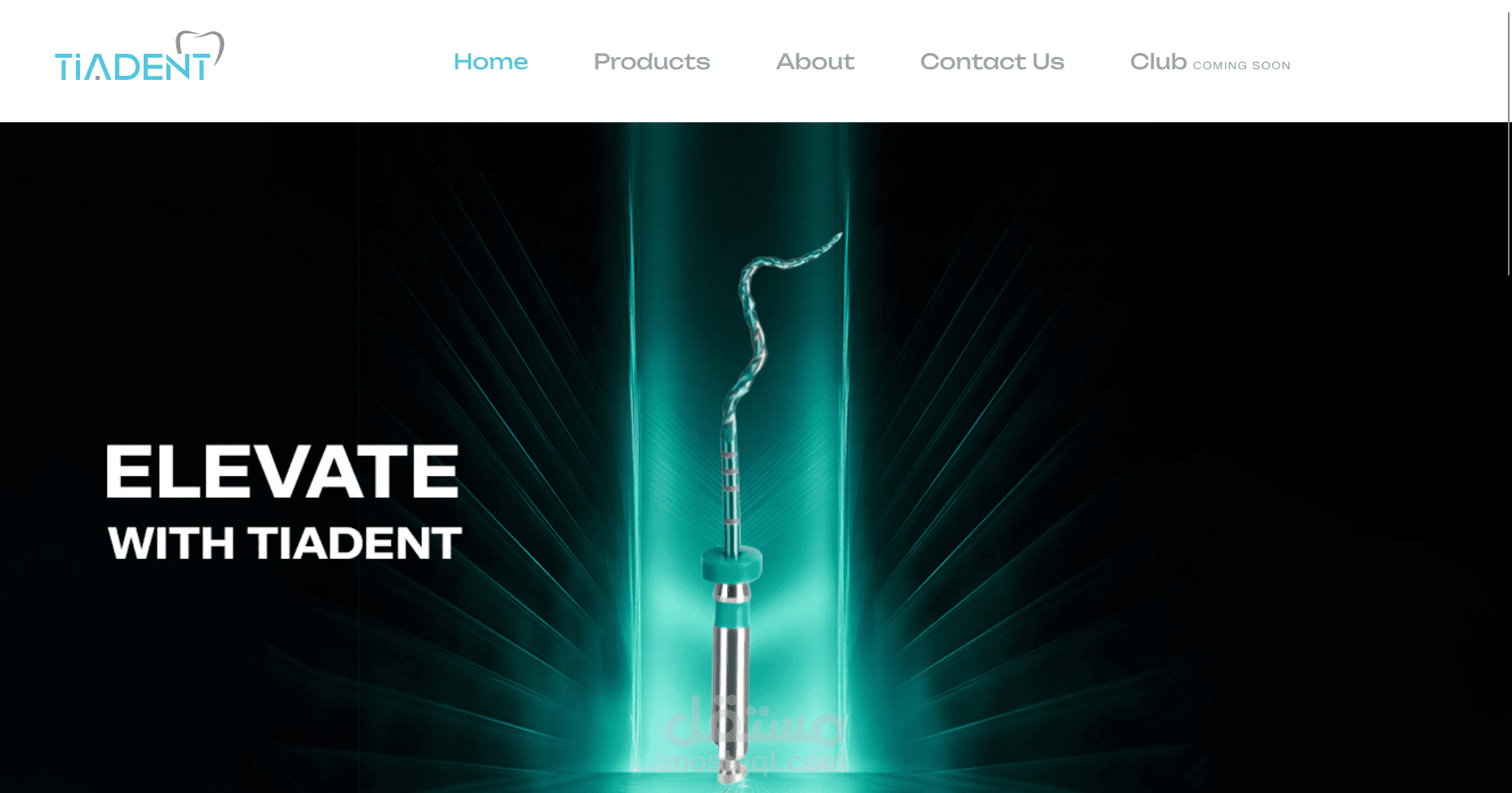 تصميم وبرمجة واجهة متطورة (Landing Page) لمعدات طب الأسنان التقنية - TIADENT.