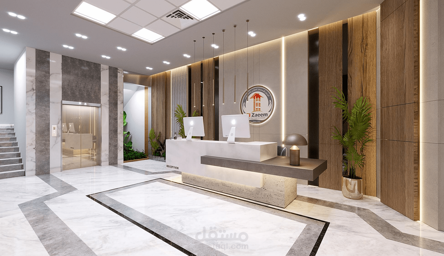 تصميم مدخل استقبال لعيادات اسنان