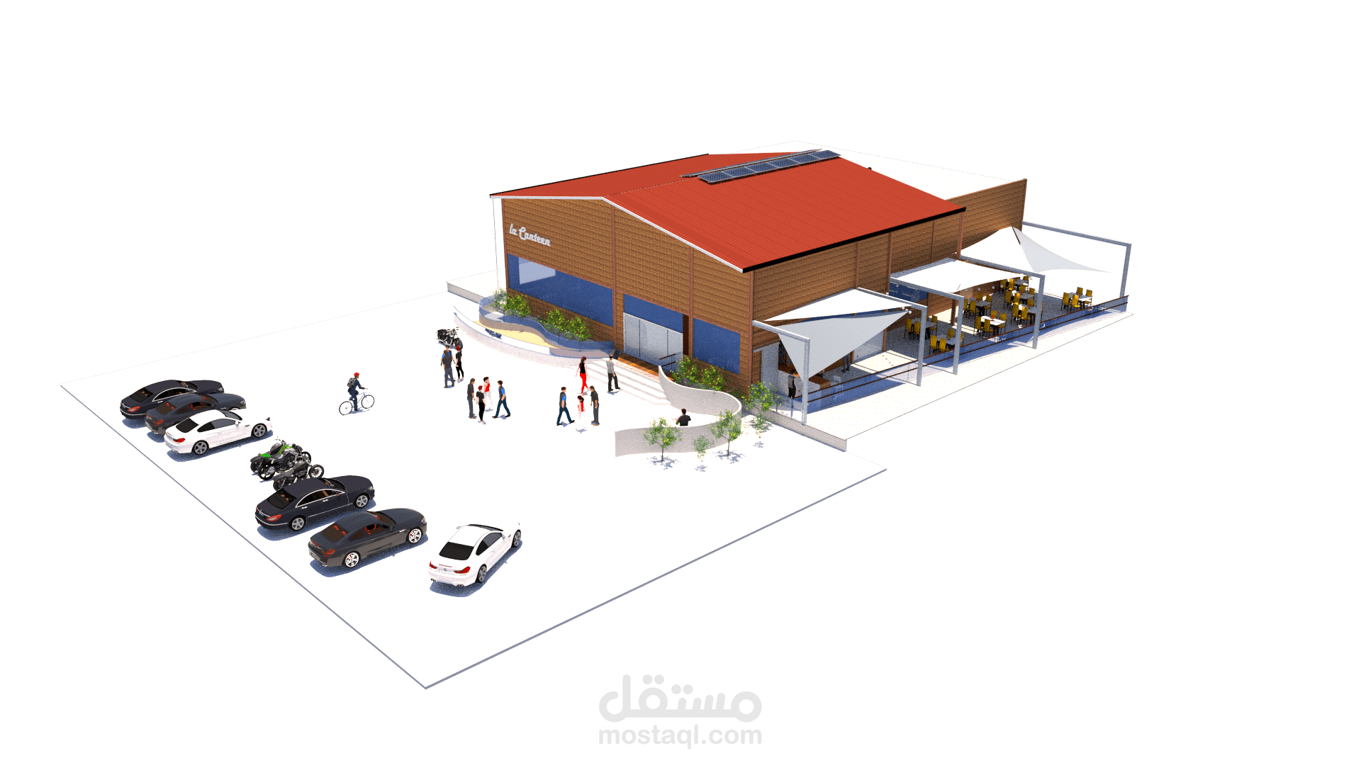 تصميم المطعم الرئيسي للجامعة الأمريكية في قبرص