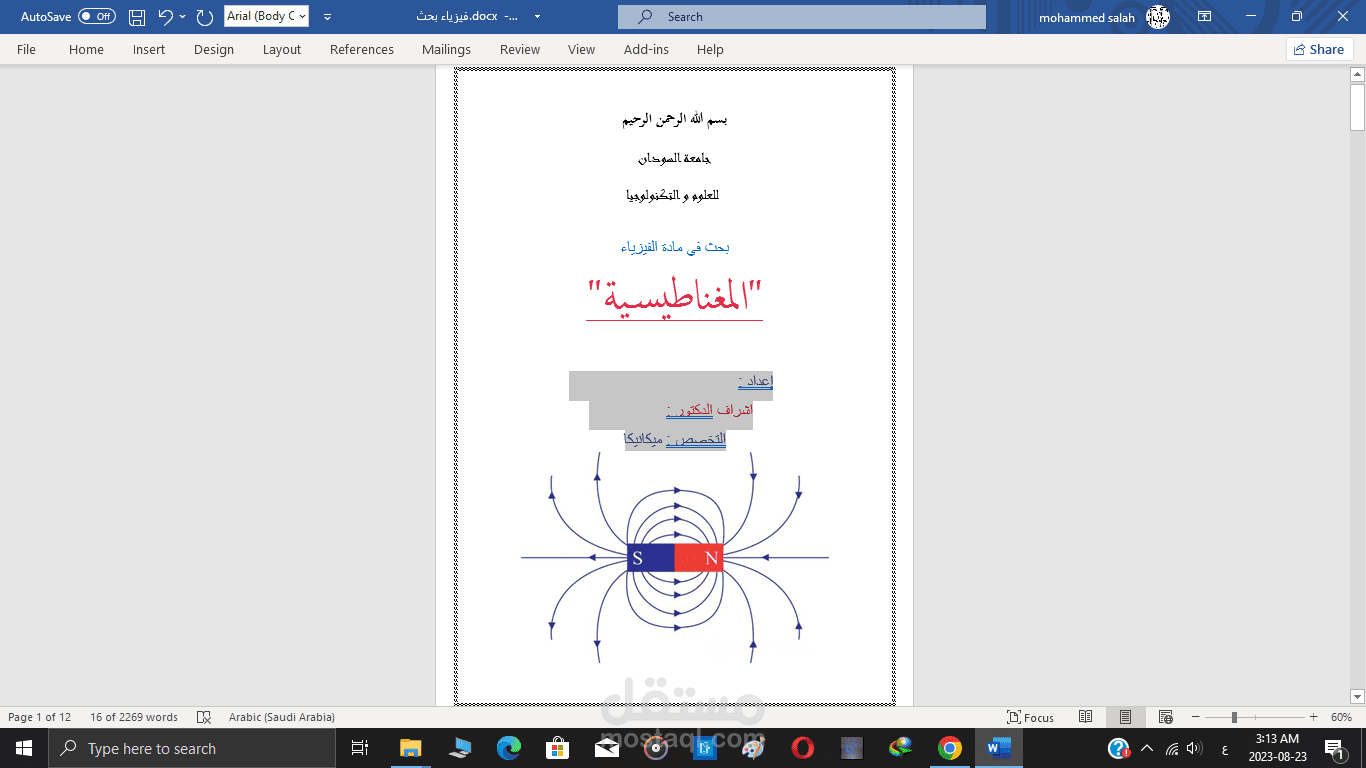 كتابة و إعداد البحوث و التقارير باللغتين الإنجليزية والعربية