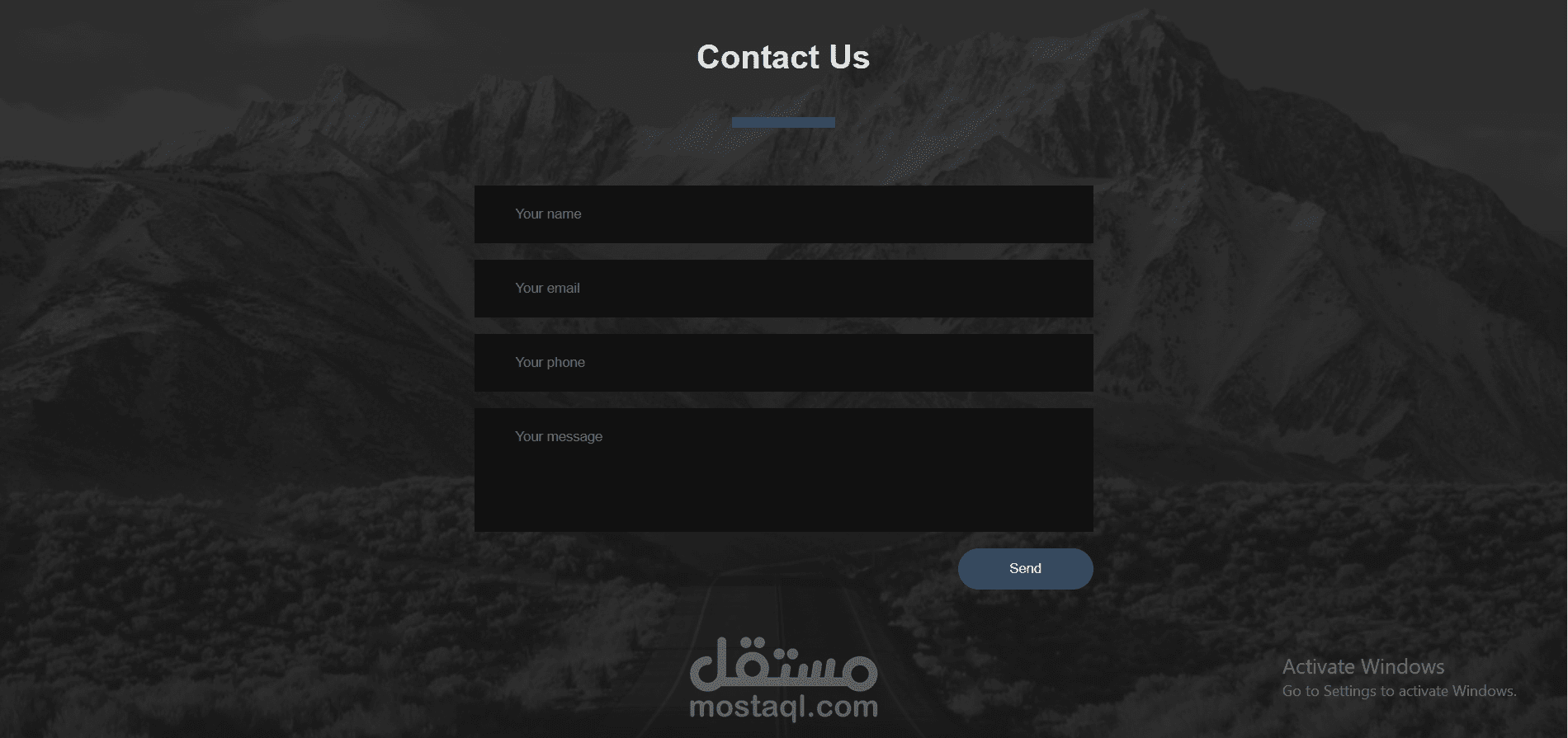 Contact Us Page
