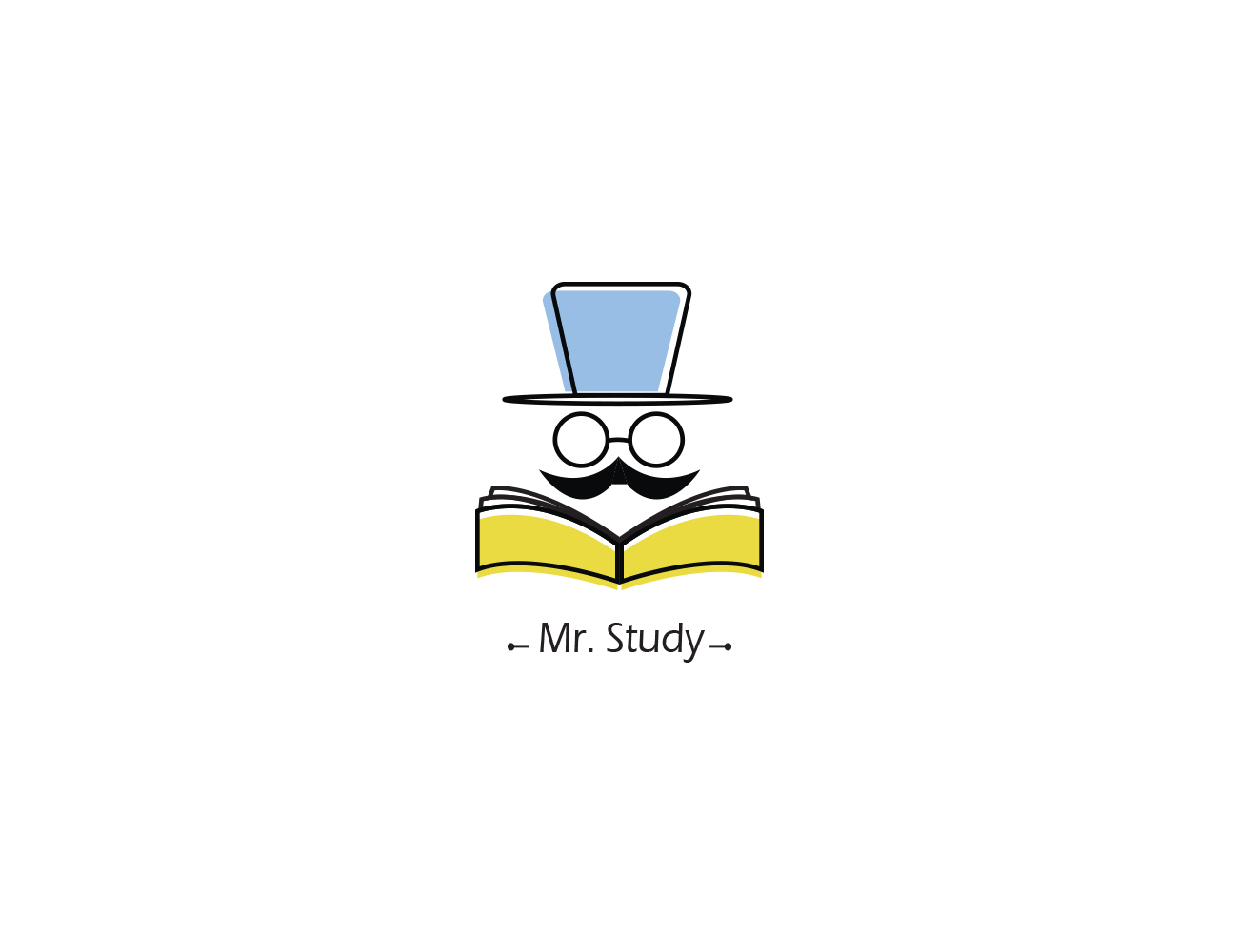 شعار لمنصة تعليمية باسم Mr. Study